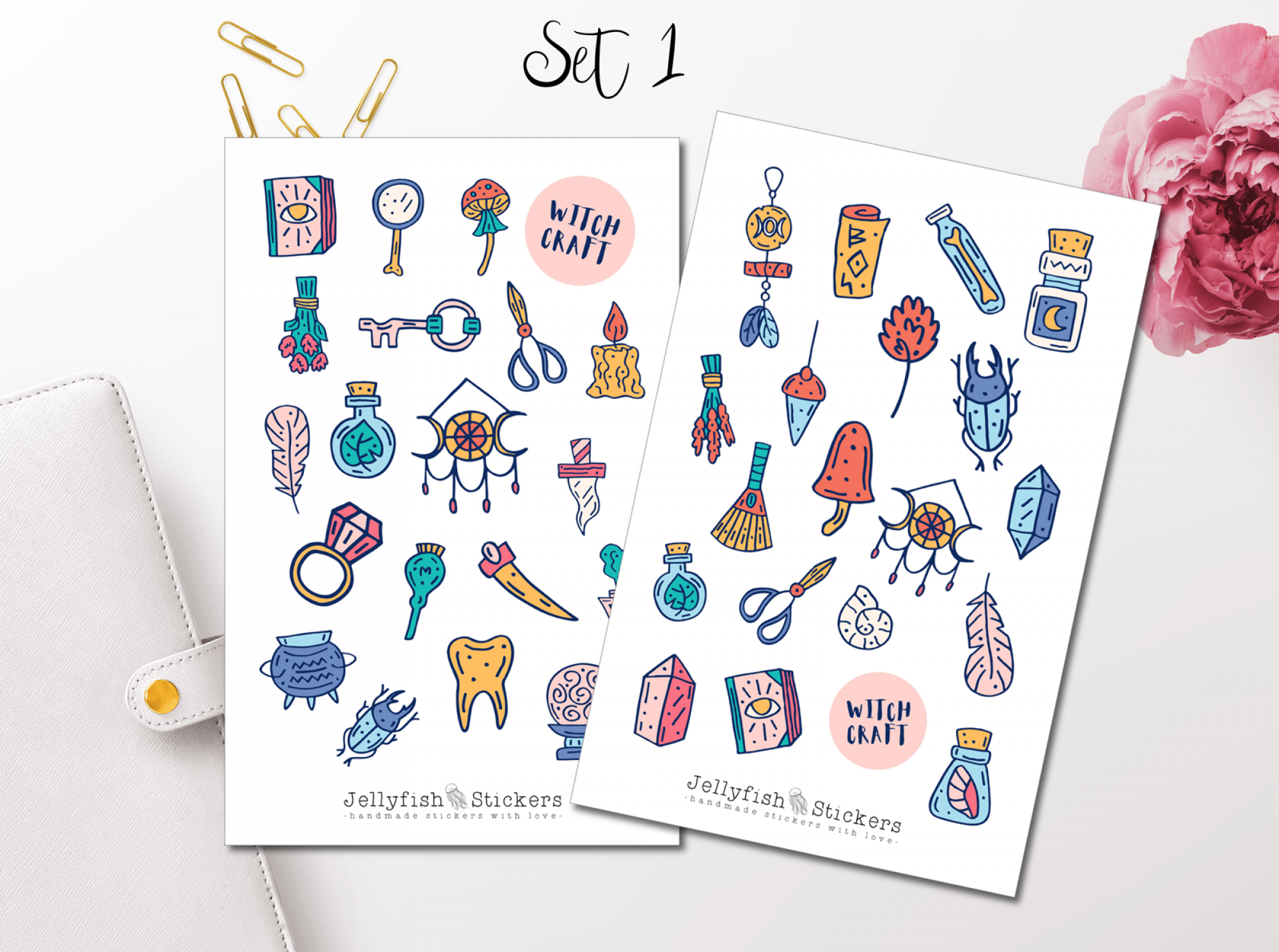 Halloween colorful sticker set